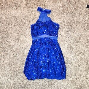 Dance costume rhinestoned
